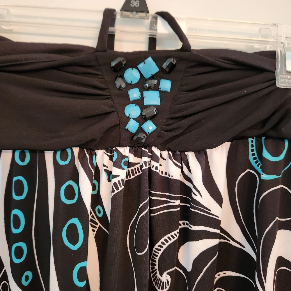 (4 For $20)EUC Soulmates BOHO Patterned Halter Dress Size 1X. Beautiful. - Picture 2 of 5